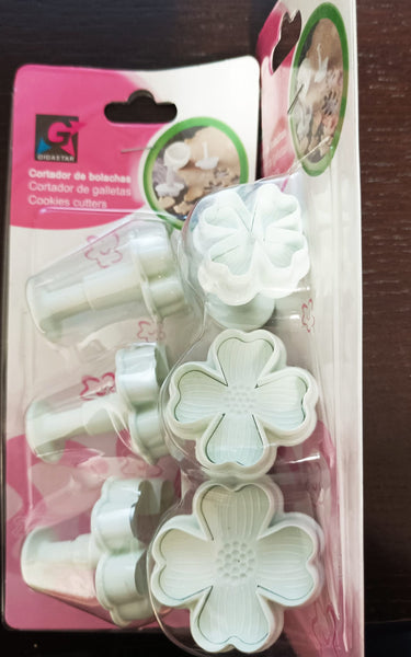 Cortador Marcador Flores 1 - Conj 3 Peças